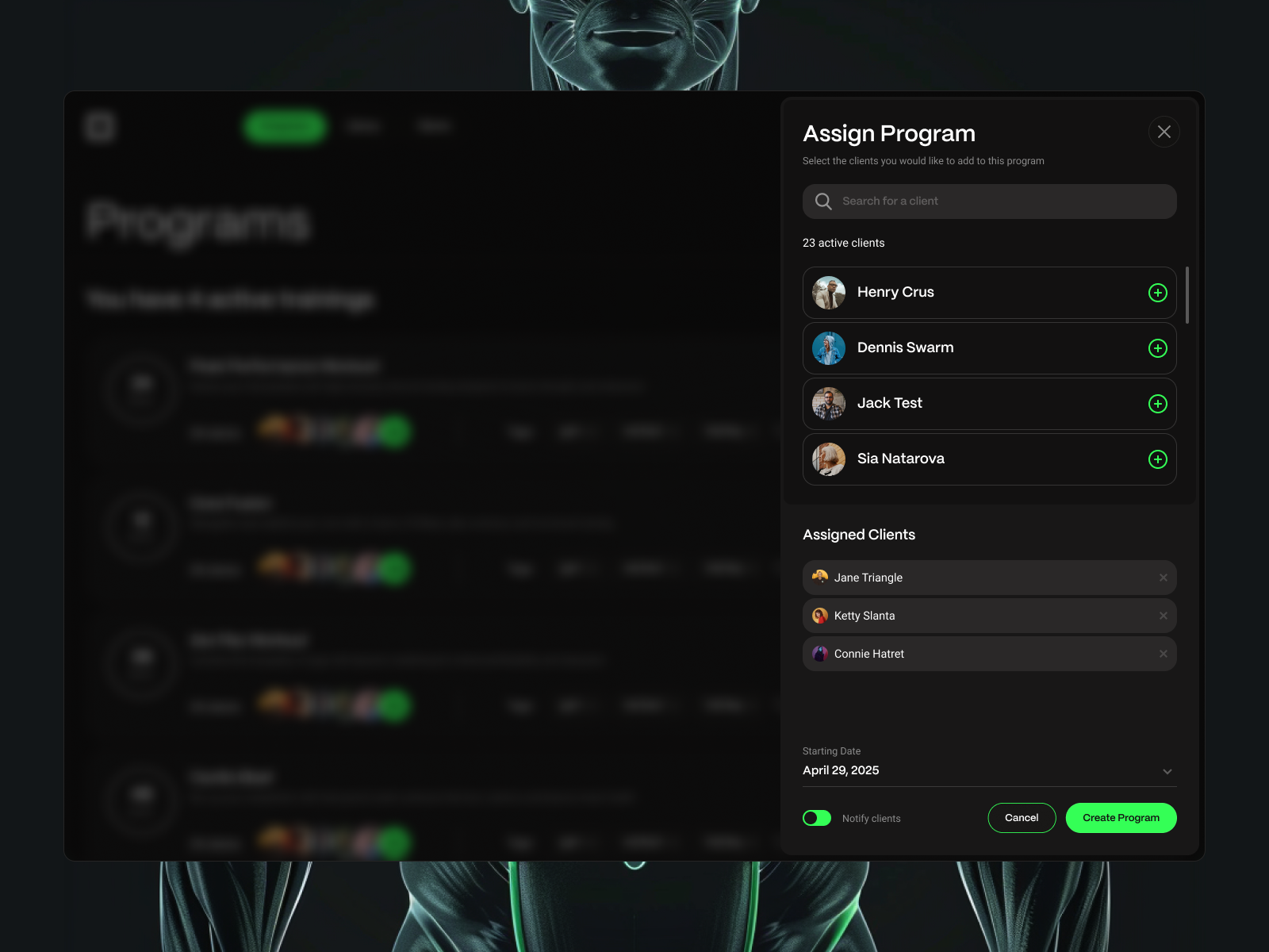 Desktop redesign trainer dashboard