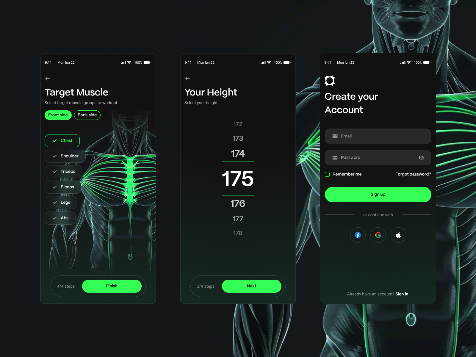 Mobile app guided exercise